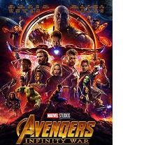 Movie poster filled with superheroes and the word Avengers