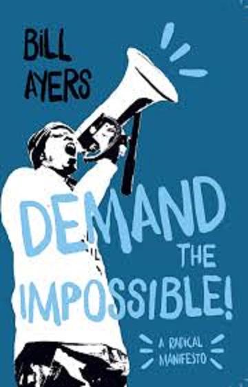 Book cover of Demand the Impossible with a guy holding a bullhorn