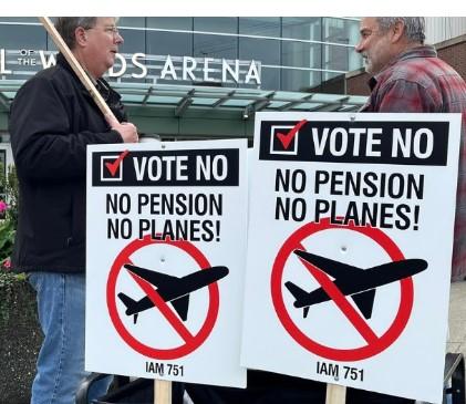 Men holding strike signs