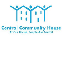 Words Central Community House and logo of people and houses