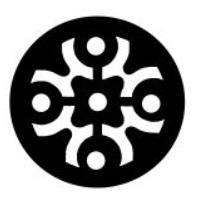 Black circle with designs inside like a mandala