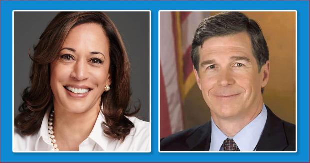 Kamala Harris and Roy Cooper