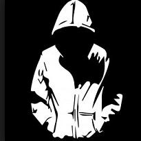 Silhouette of a boy in a hoodie