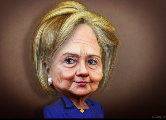 Hilary cartoon
