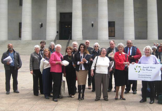 On May 3 citizens from across the state gathered at the Ohio Capitol to testify against HB 476, bipartisan legislation that would block state contracts for those who support Boycott, Divestment, and Sanctions (BDS) against the state of Israel. 