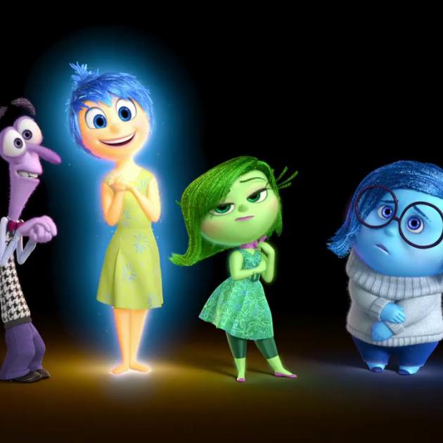 The emotions (from left) Anger (Lewis Black), Fear (Bill Hader), Joy (Amy Poehler), Disgust (Mindy Kaling) and Sadness (Phyllis Smith) represent the personality of the 11-year-old heroine in Inside Out (Disney/Pixar photo)