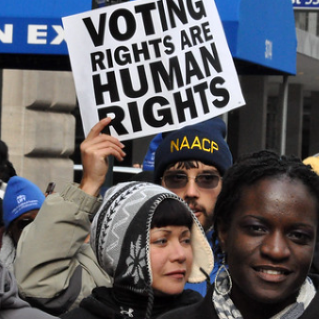 Protest about voting rights