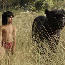 Mowgli (Neel Sethi) and panther friend Bagheera (Ben Kingsley) in The Jungle Book (Disney Enterprises Inc.)