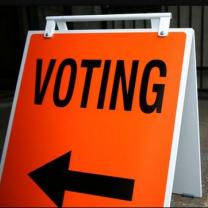 Voting sign