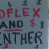 Sign reading Redflex and Ginther