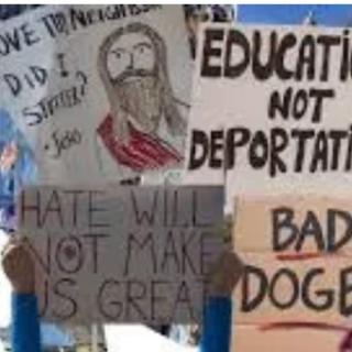 SIgns from a rally