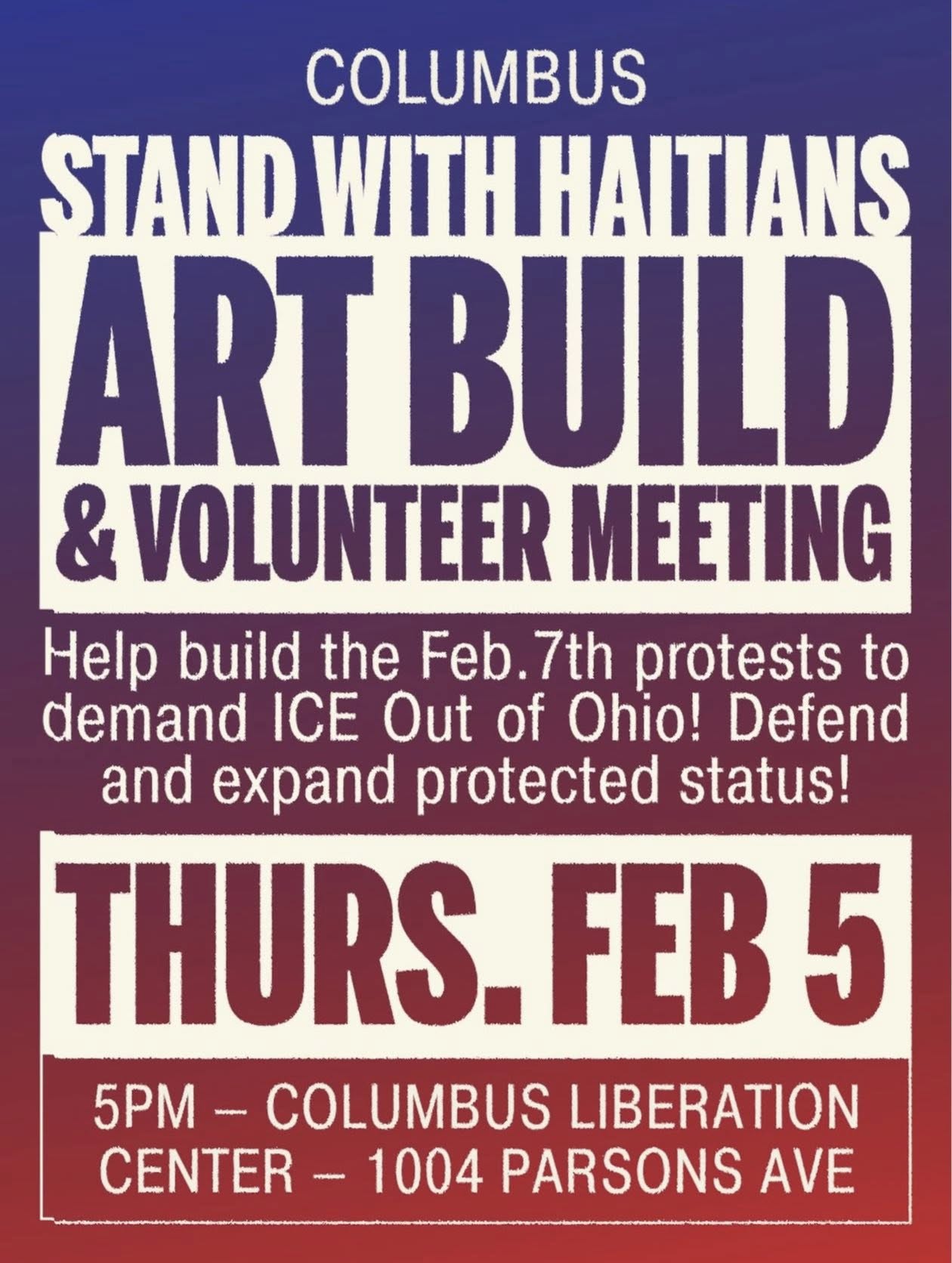 Stand with Haitians Art Build and Volunteer meeting