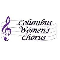 Logo with musical symbol and words Columbus Women's Chorus