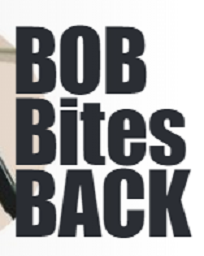 Words in black Bob Bites Back