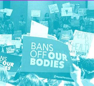 Bans off our bodies sign at a protest