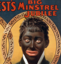 Man in blackface from minstrel show