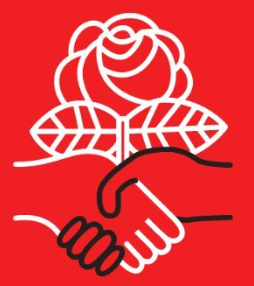 Hands shaking under rose DSA Logo