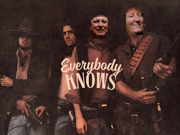 Bob and Dan faces on men on Desperado album