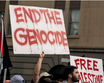 End the Genocide sign