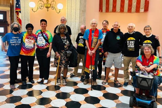 People posing in Capitol Rotunda