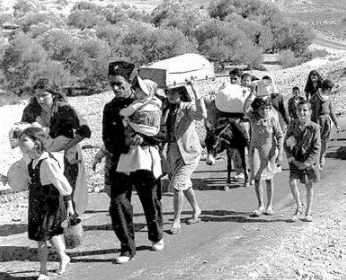 Refugees leaving Palestine