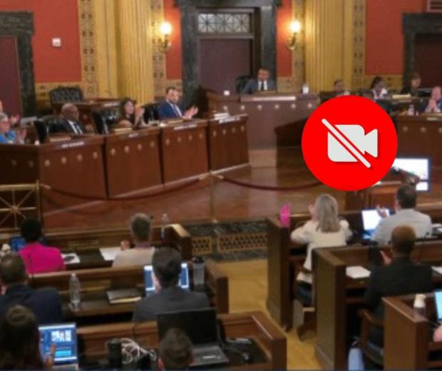 City Council with a no camera icon on it