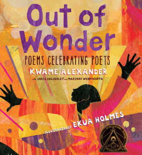 Colorful book cover with title Out of Wonder