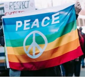 Rainbow peace flag