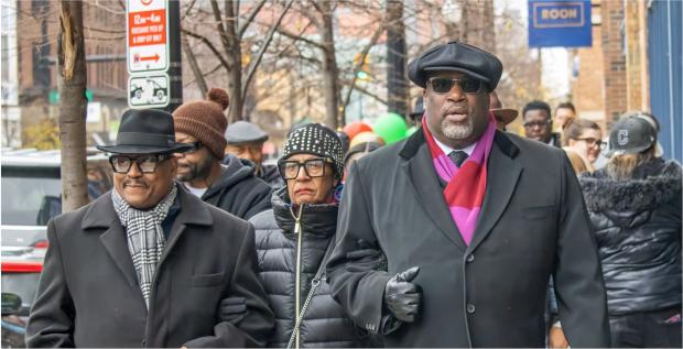 People marching