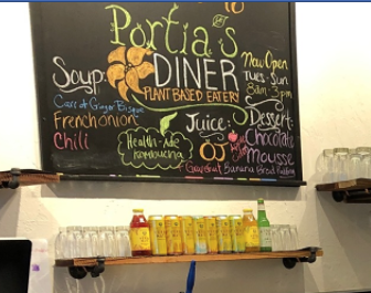 Portia's Diner sign
