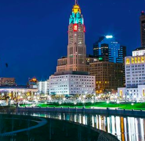 Columbus skyline at night