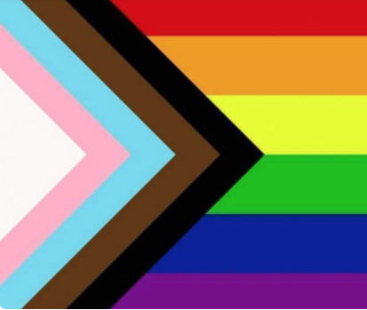 Trans and rainbow flag