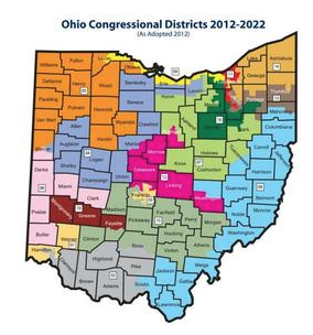 Map of Ohio's Congressional districts