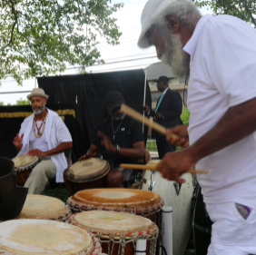 Men drumming