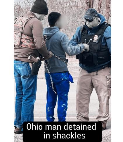 Man being arrested by ICE