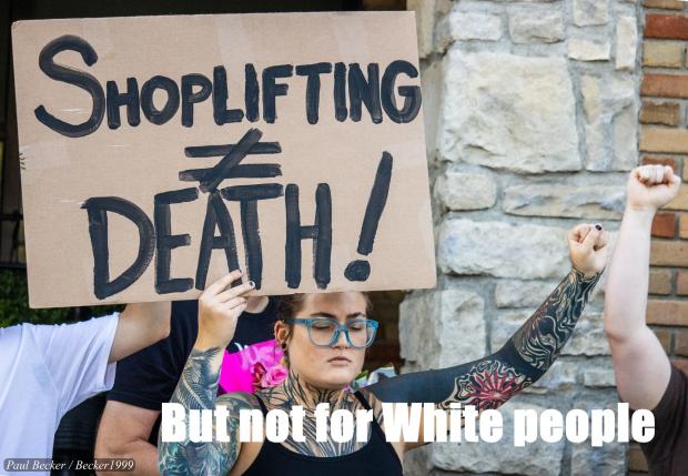Person protesting