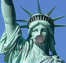 Statue of liberty with gag