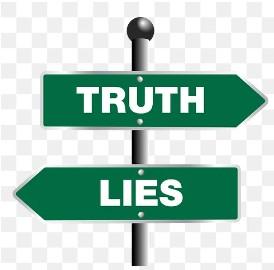 Two signs saying Truth and Lies