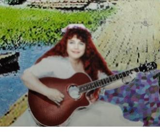 Album cover with Victoria playing guitar