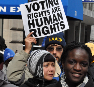 Protest about voting rights