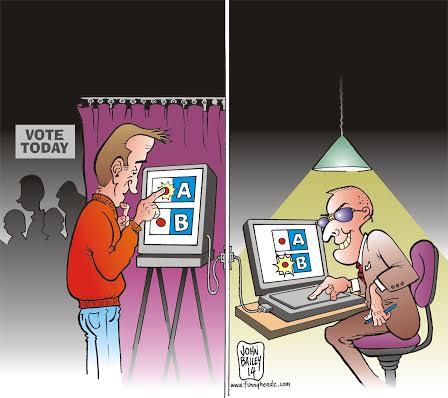 Cartoon about stealing elections