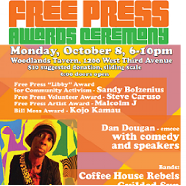 Colorful flyer with details of the event