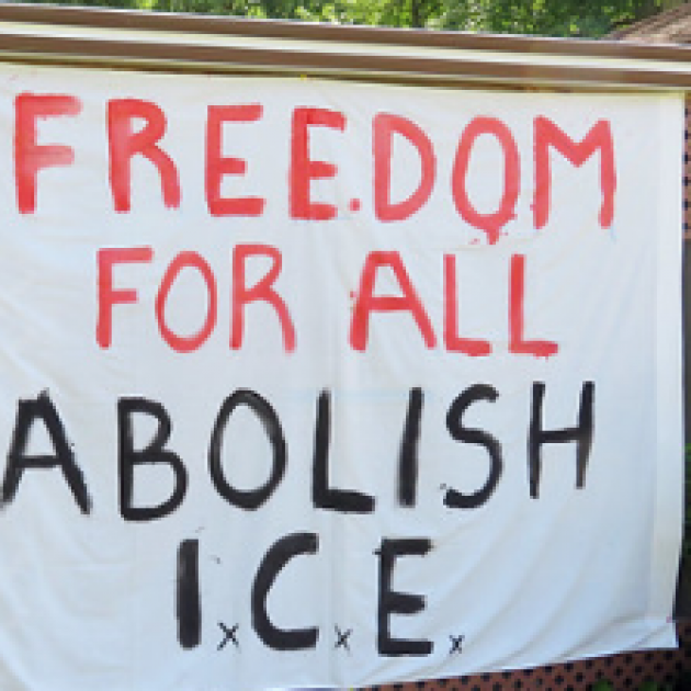 Freedom for All Abolish ICE sign