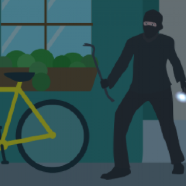Man stealing a bike