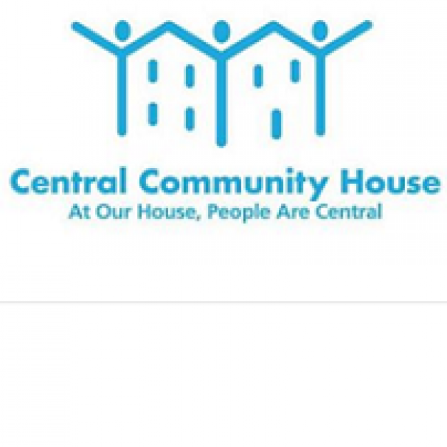 Words Central Community House and logo of people and houses