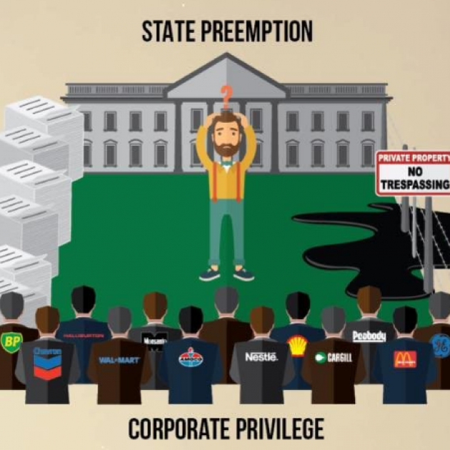 Cartoon depicting how state affects people's rights
