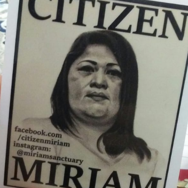 Miriam on a sticker saying Citizen Miriam