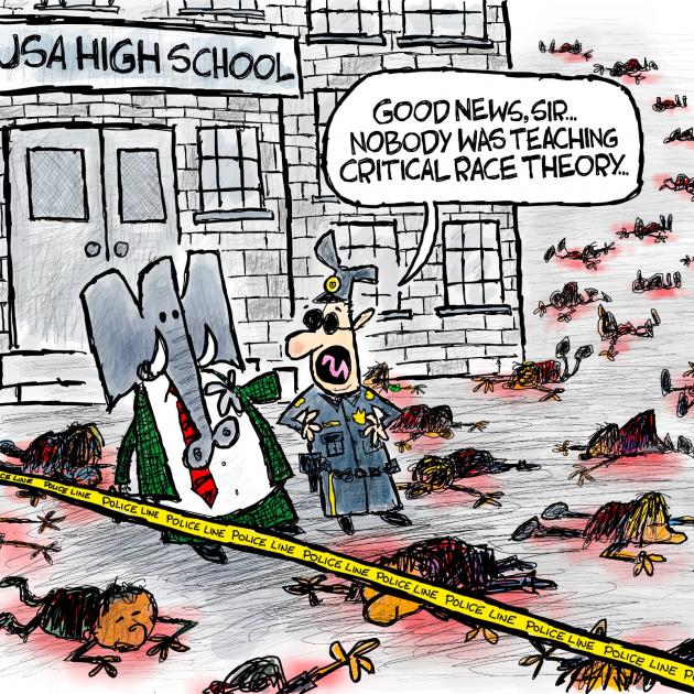 Cartoon about school shooting