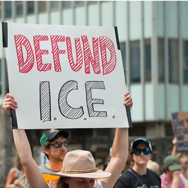 Defund ICE sign