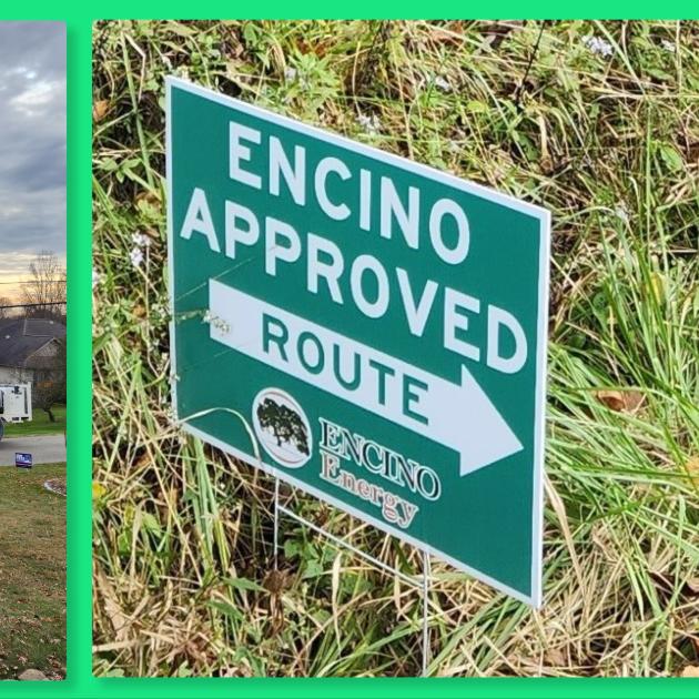 Encino approved route sign